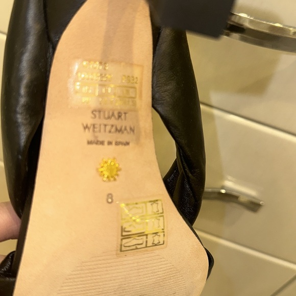 Stuart Weitzman Plays Black Knotted Mules size 8 - Picture 4 of 4